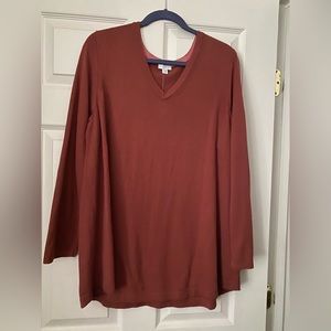 J.Jill cinnabar rust v-neck pullover sweater size 2X NWT